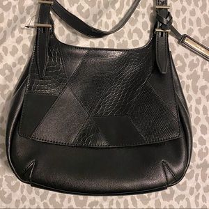 NWOT Nine West Fold-over Cross Body purse Black